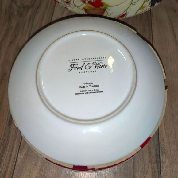 Epcot International Disney Set Of 4 Food & Wine Festival 8" Chef Plates NIB 2010 - Picture 6 of 9